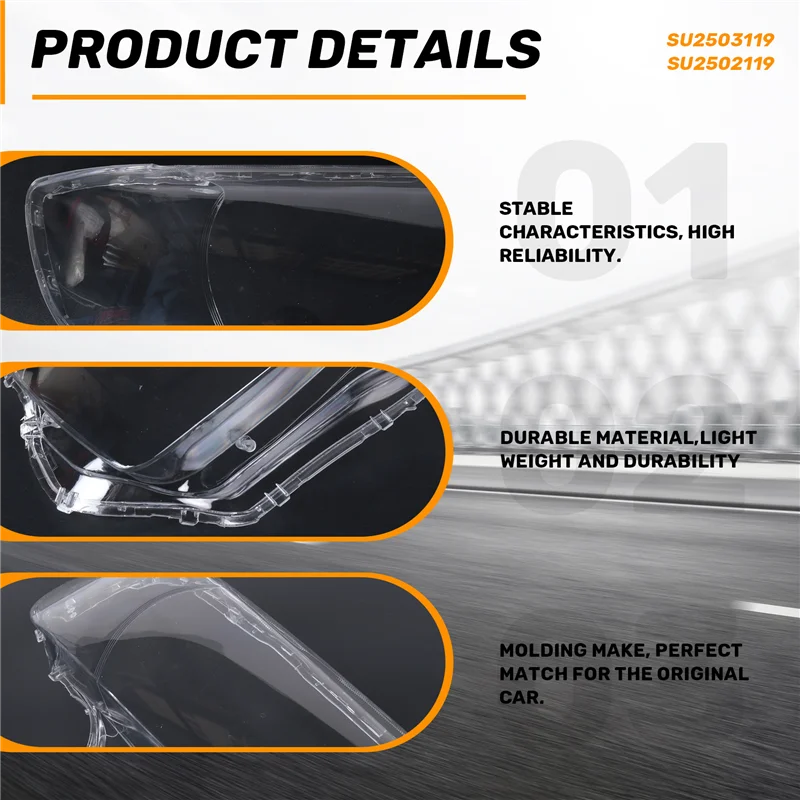 

A80X-1 пара автомобильных передних фар, крышка объектива, крышка головного света, бленды для Subaru Forester 2006-2008 SU2503119 SU2502119