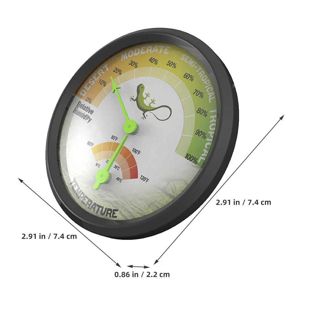 Reptile Thermometer Hygrometer Dual Digital Gauge For Vivarium Turtle Lizard Box Temperature Humidity Monitor Reusable
