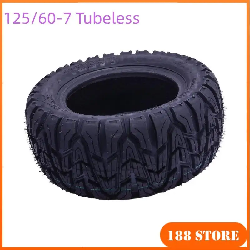 

Шина 125/60-7 для скутера, совместимая с заменяемыми уличными шинами 13x5.00-7, обеспечивает надежное сцепление