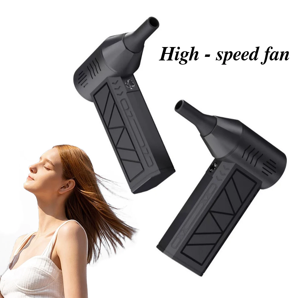 130000RPM Electric Dust Blower with Light Mini Turbo Violent Fan Brushless Motor Handheld Air Blower for Computer Keyboard