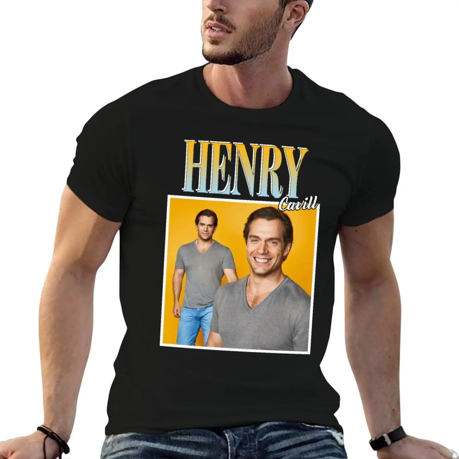 

Henry Cavill 90's Vintage T-Shirt man t shirt designer man t shirt cotton high quality man t shirts graphic T-shirt