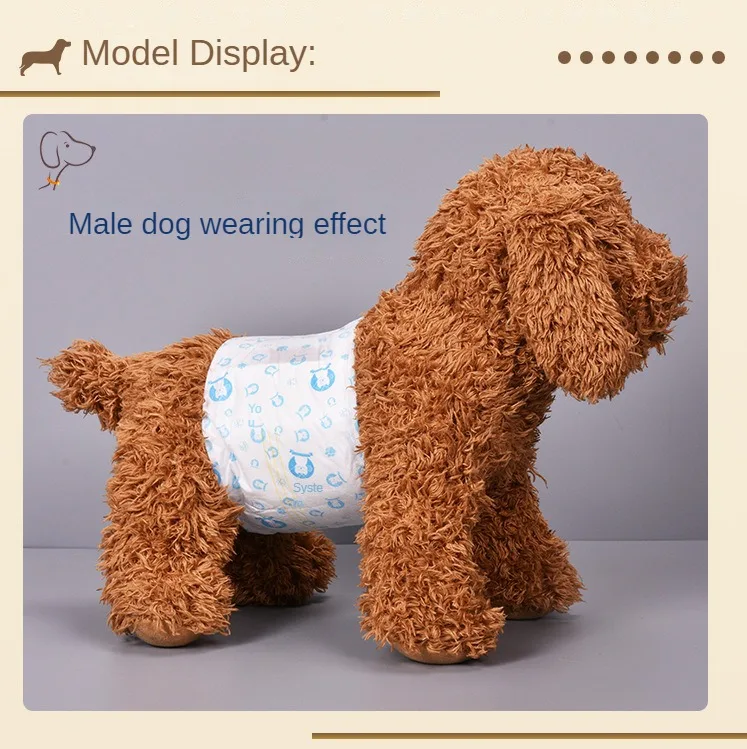 Super Absorbent Dog Diapers with Deodorizing Function for Male Dogs - Perfect for House Training and Incontinence