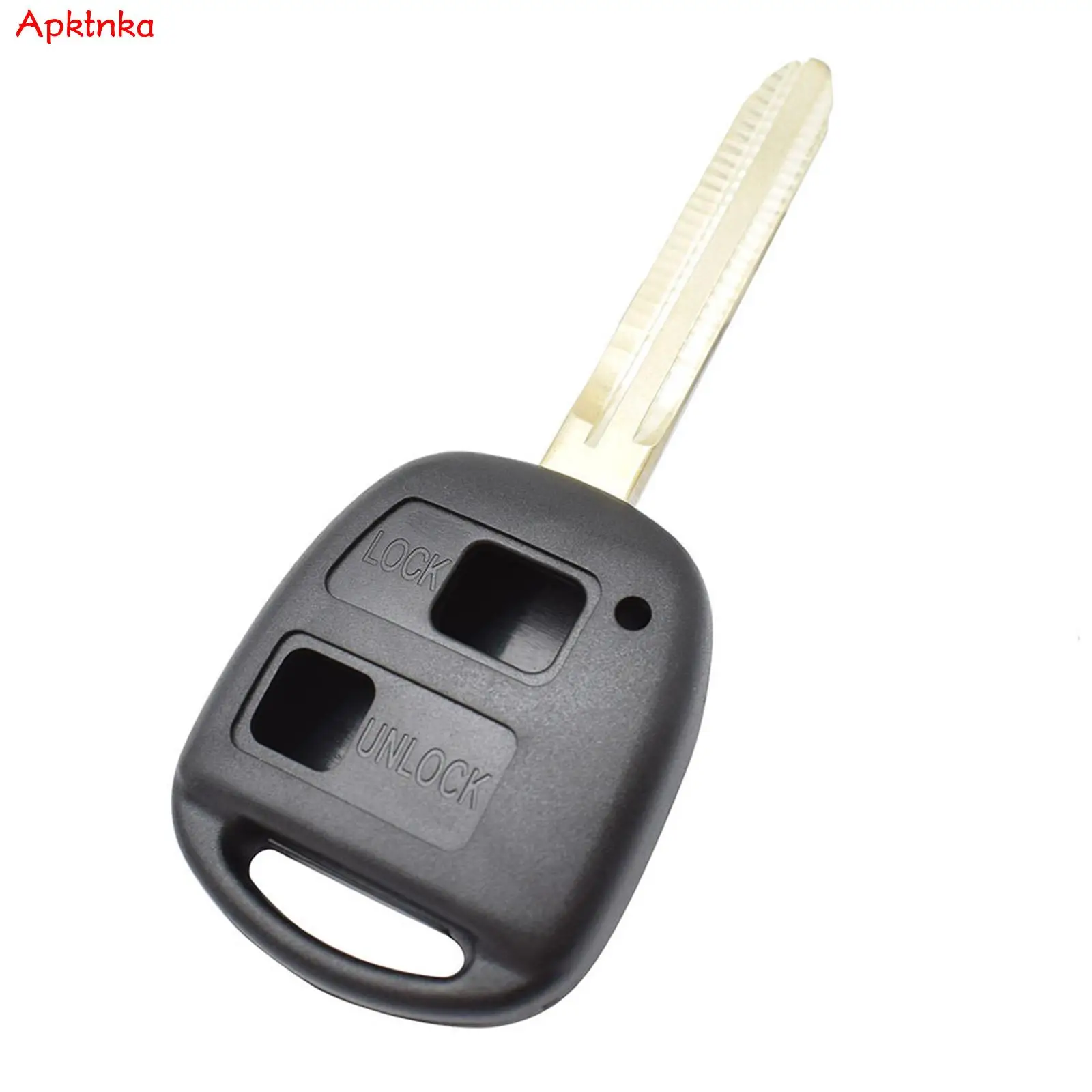 Carcasa de llave remota de coche, cubierta de hoja sin cortar, 2 botones, para Toyota RAV4, Yaris, Prado, Corolla, Land Cruiser, Previa, Echo Switch