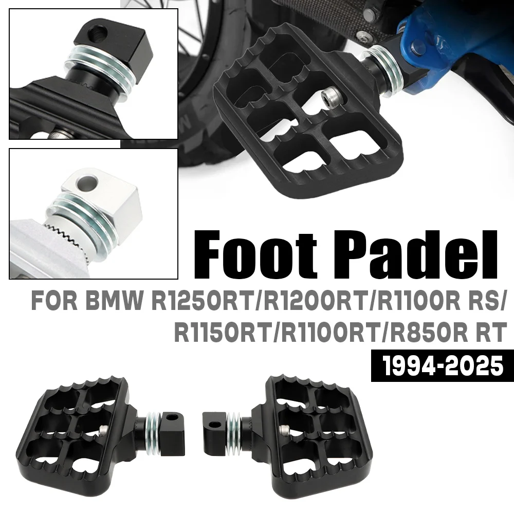 For BMW R1250RT R1200RT LC R1100R RS RT R1150RT R850R 1994-2025 Passenger Footrest Motorcycle Rotatable Footpeg Rear Foot Pegs
