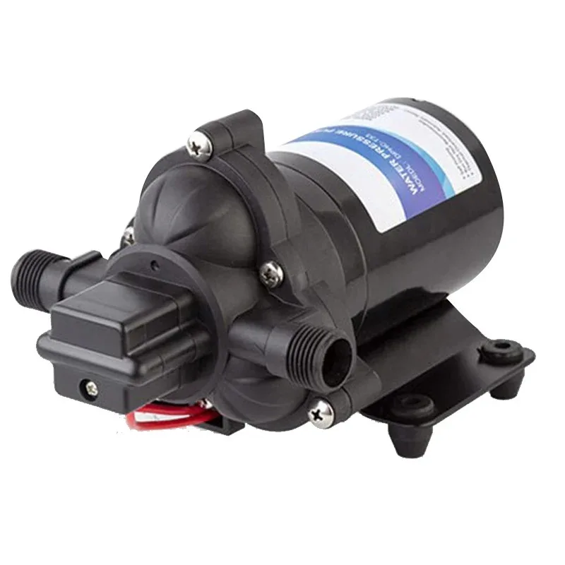 Electric Mini RV Diaphragm Pump Self-priming High Pressure Water Pump for Small Boat 12V 24V DC Automatic Electric Booster Pump