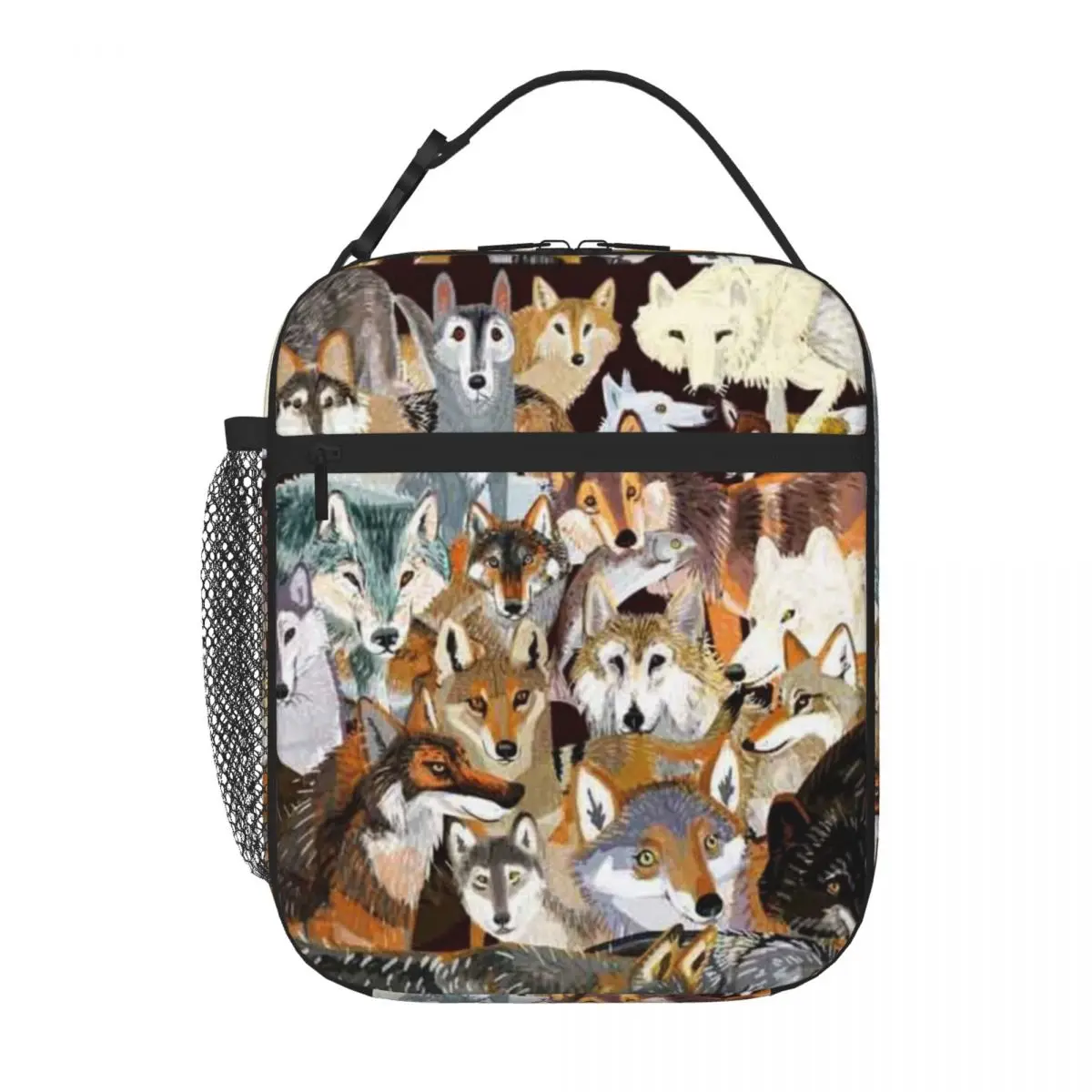 Bestselling Wolves Oclock Time To Wolf Tropical Lunch Tote Airport Travel Neoprene Lunch Bag