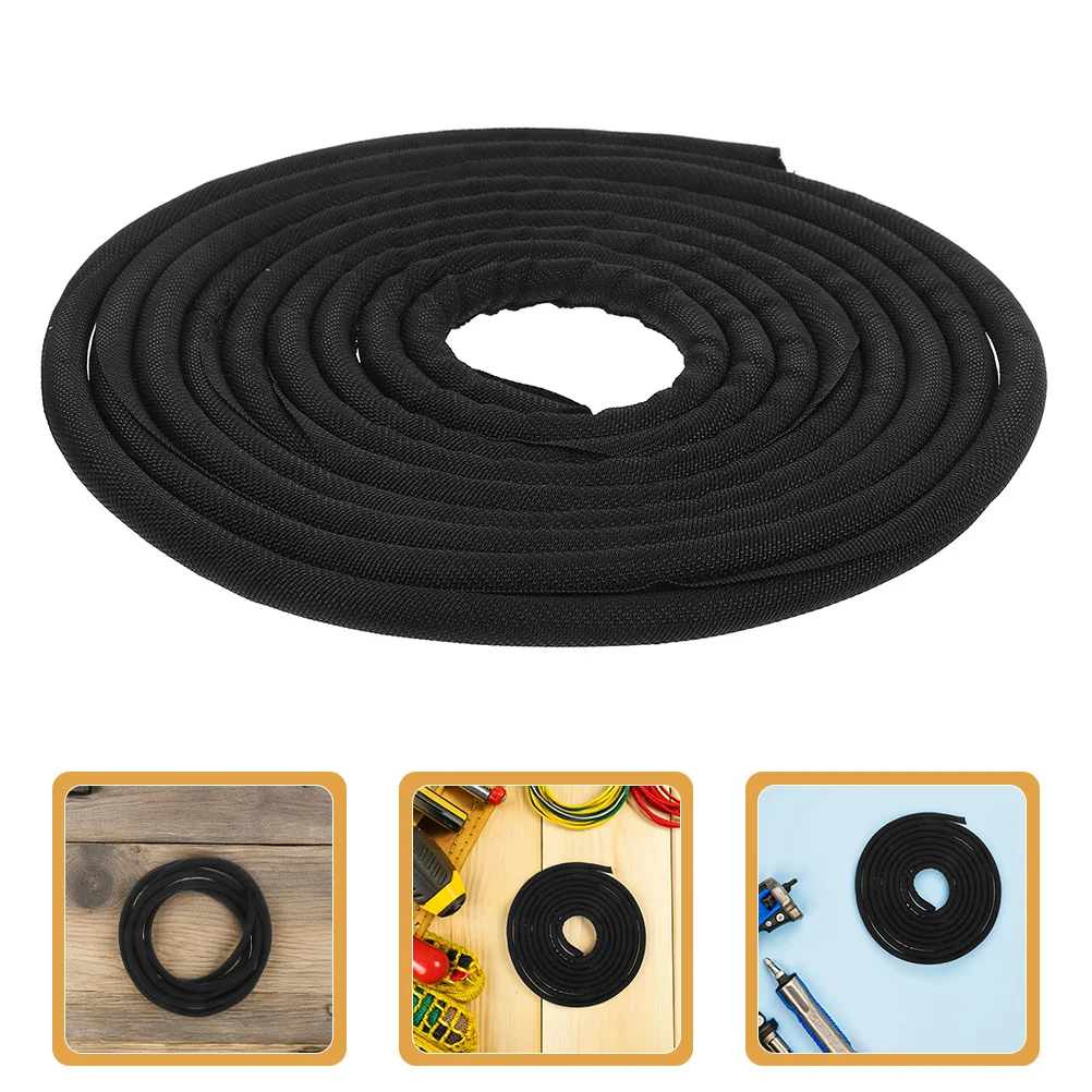 

8Mm Self Wrapping Cable Sleeve Black Pet Chewing Cord Protector Flexible Wire Management Sleeve for Dogs Cats Chew Proof Safety