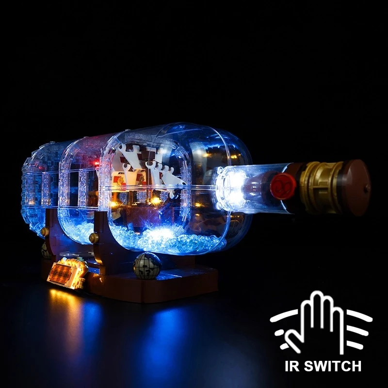 

Набор светодиодных фонарей подходит для корабля LEGO в бутылке 21313, подарок освещению (кроме строительных блоков)