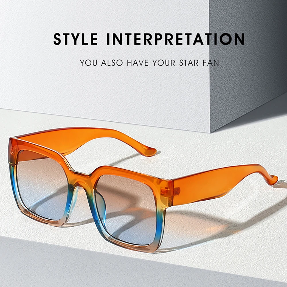 Sun Glasses Square Sun Shades Goggles Uv400 Eyewear For Outdoor Square Frame Oversize Design