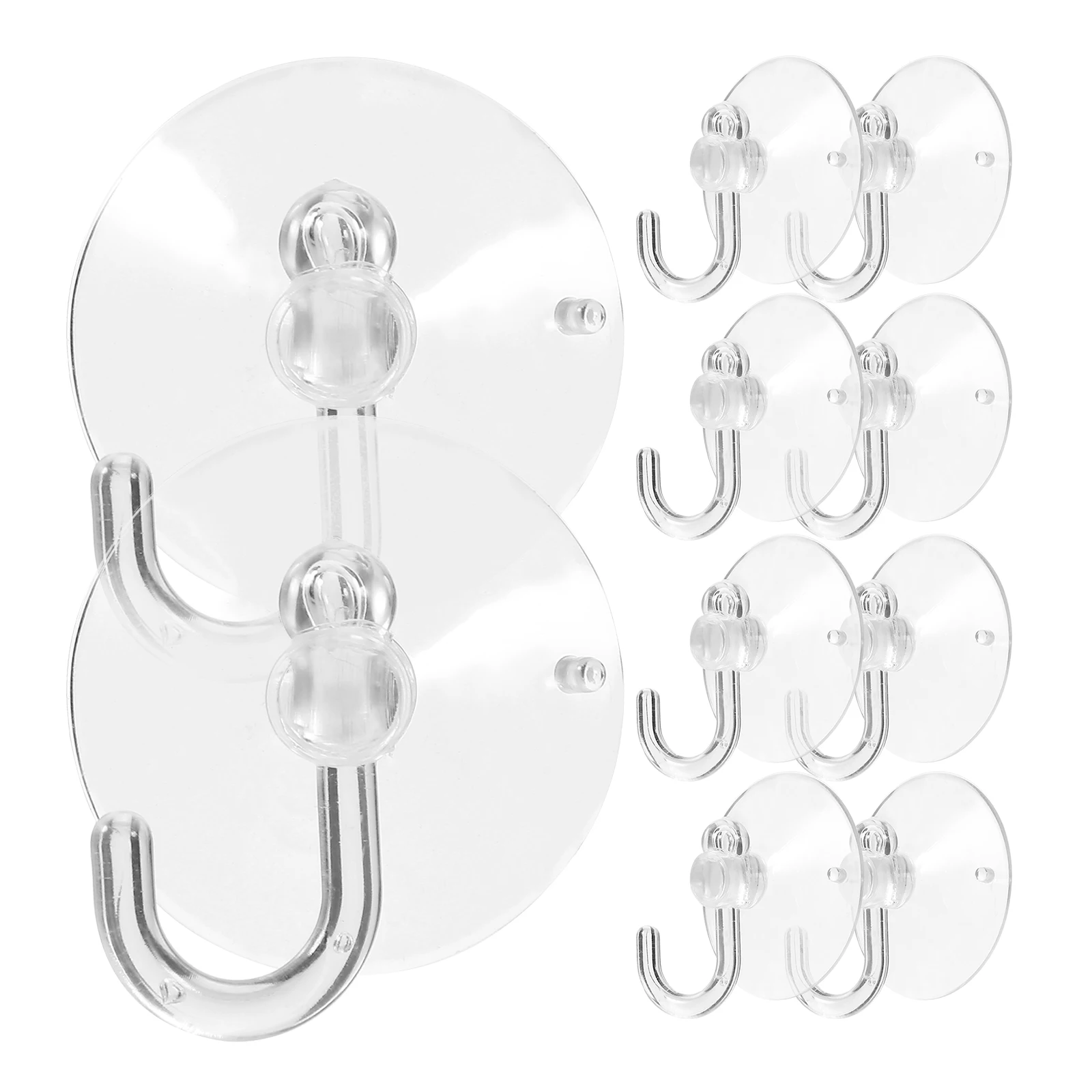 

50pcs Suction Cups Hooks Heavy Duty Bathroom Shower Kitchen Accessories Reusable PVC Wall Hangers For Towel Baby