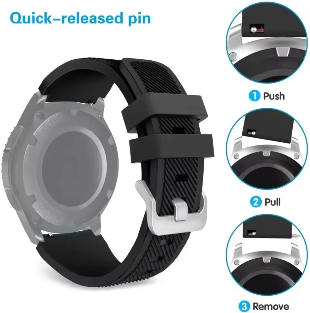 20/22mm Silicone Strap for Garmin Forerunner 265 965 165 55 Active 5 Soft Comfortable Wristband Garmin Vivomove Trend Venu 3/2