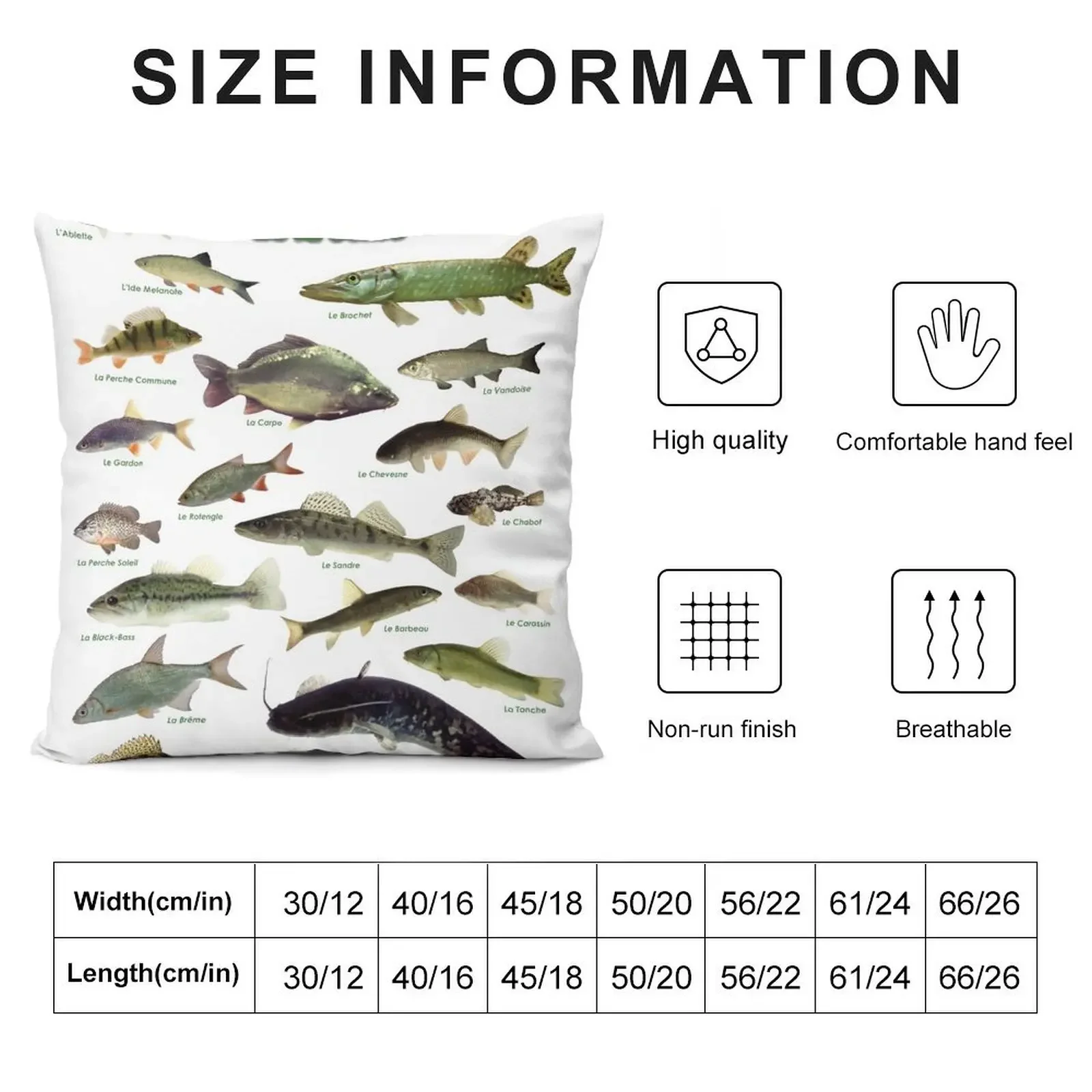 Fish of the Seine Throw Pillow Sofa Cushions Covers Sitting Cushion luxury sofa pillows Covers For Sofas pillow