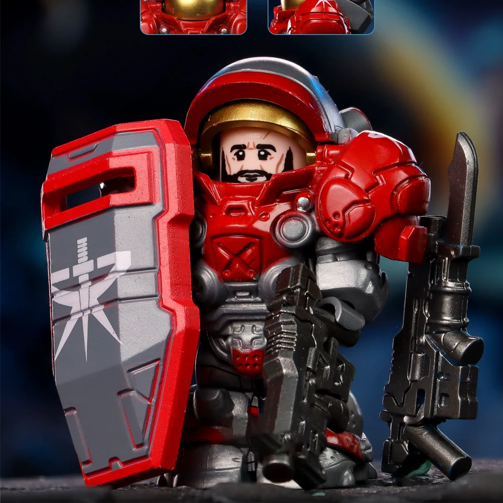 MOC Block Construction Soldier Machine Gun Marine Dominance Third-Party Toys Assembled around Ornament Gifts