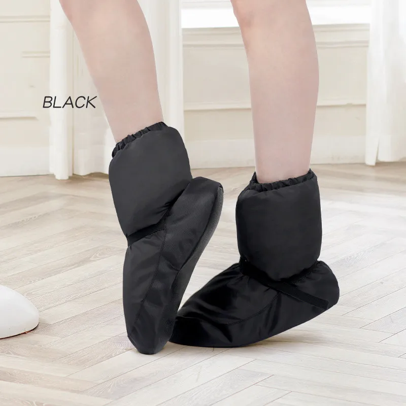 Botines de calentamiento de Ballet de invierno para chico, zapatos de baile nacional para adultos, zapatos cálidos de punta de Ballet de danza