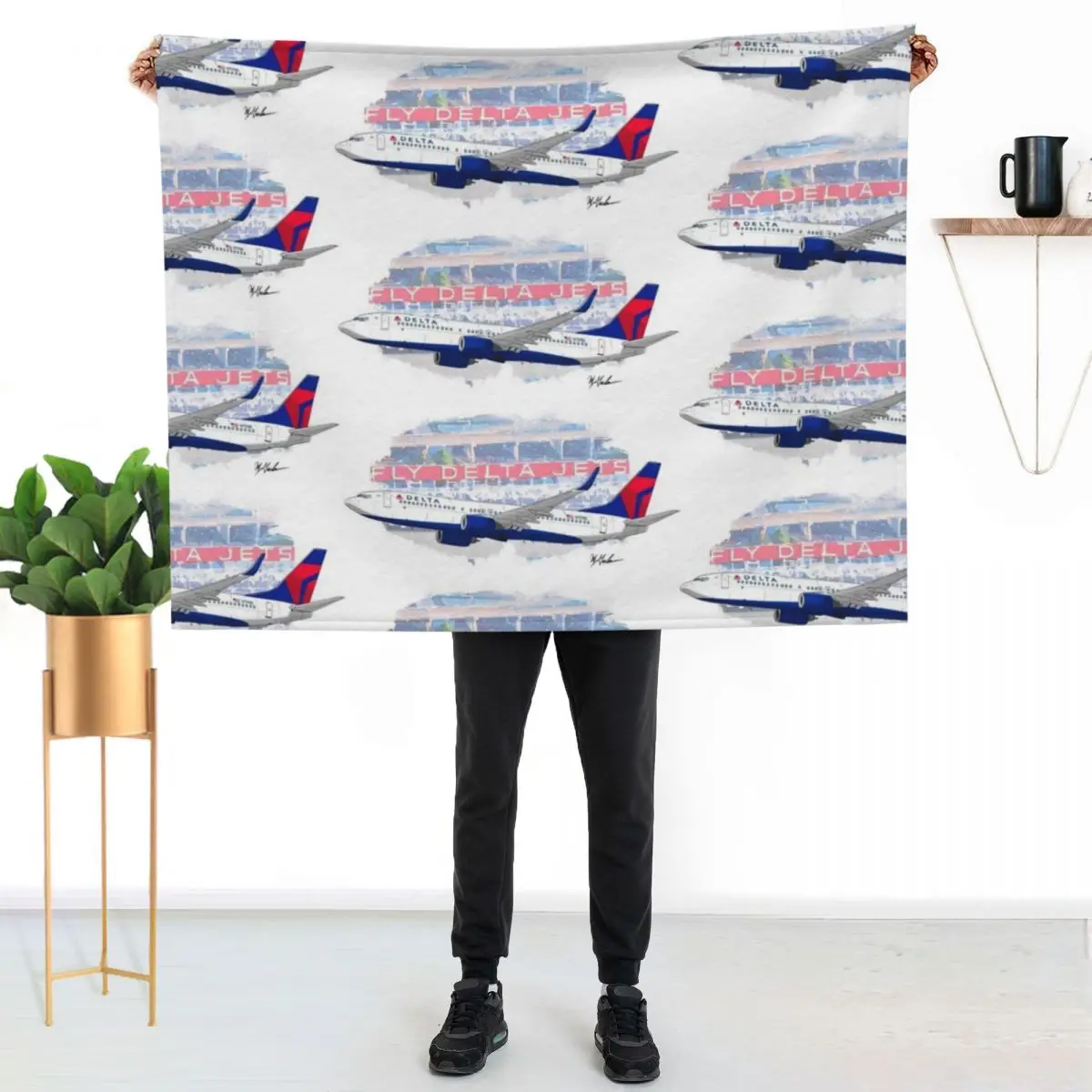 Fly Delta Jets Throw Blanket for babies christmas gifts Sofa Thermal Luxury Throw Luxury Designer Blankets