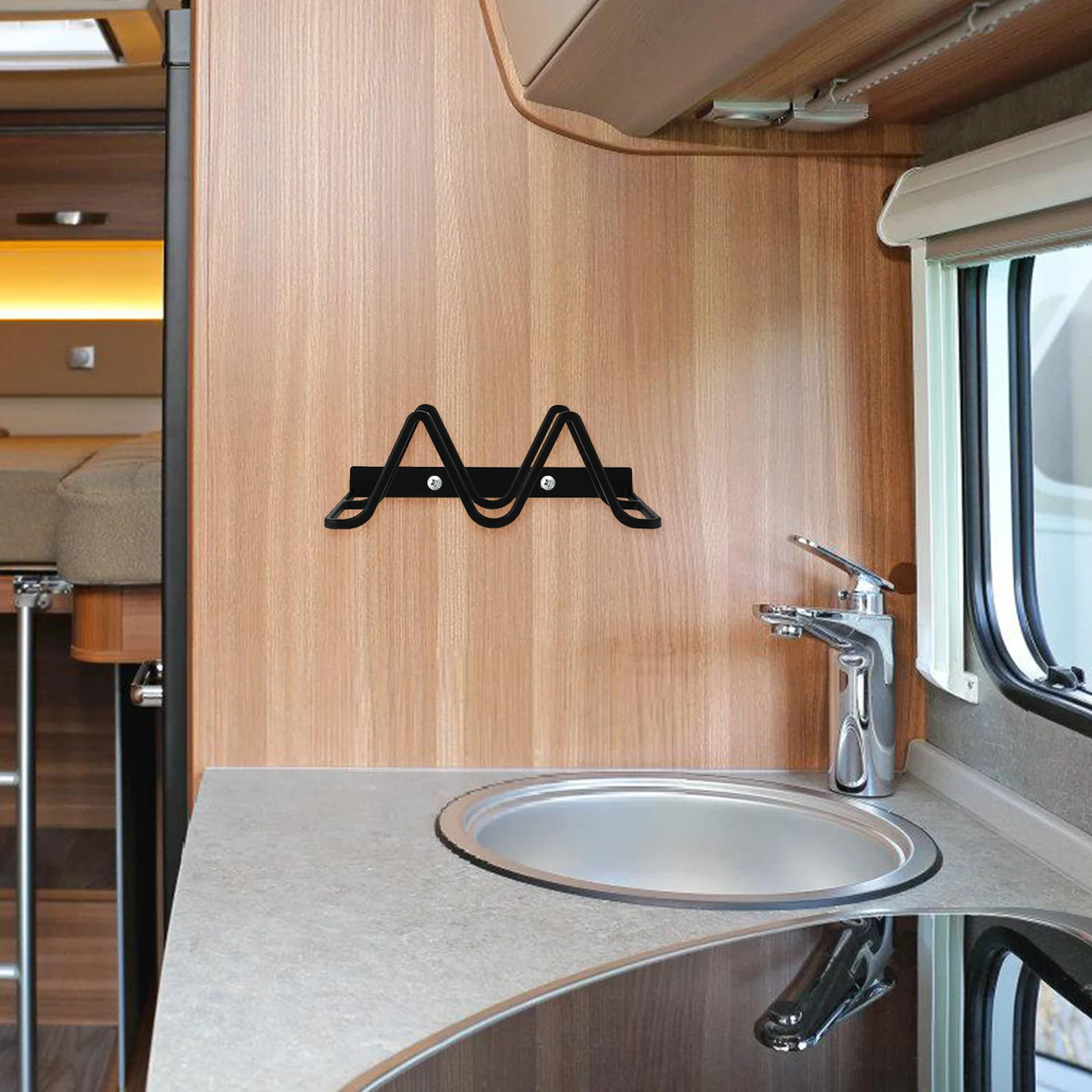 

Accessories RV Kitchen Rack Storage Shelves Space Aluminum Cabinet Door Organizer
