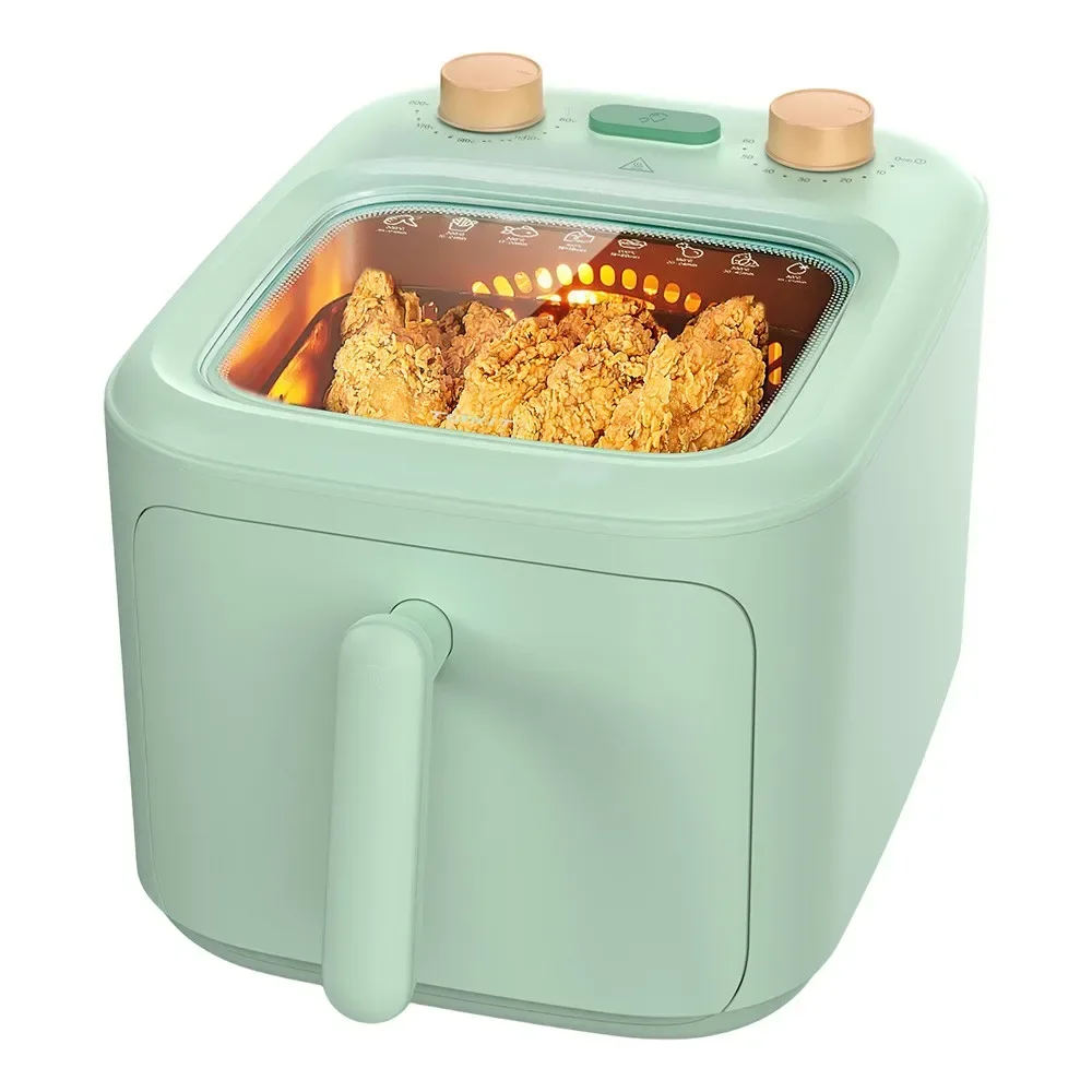 Panoramic View Air Fryer, 5L Capacity, Rapid Air Circulation