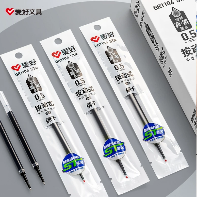 0.5mm液体インクペンリフィルゲルインクペンリフィル、滑らかな書き心地ジャーナリング用