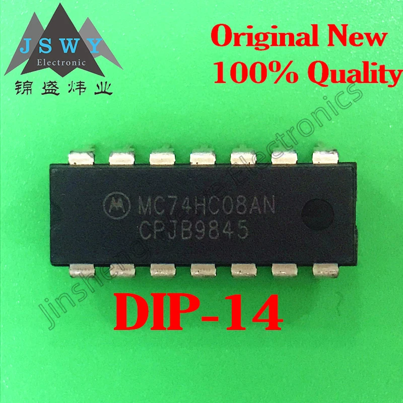 

(10/50pcs) MC74HC08AN MC74HC08 DIP-14 Four independent 2-input AND gate logic gate chip 100% original spot new delivery fast