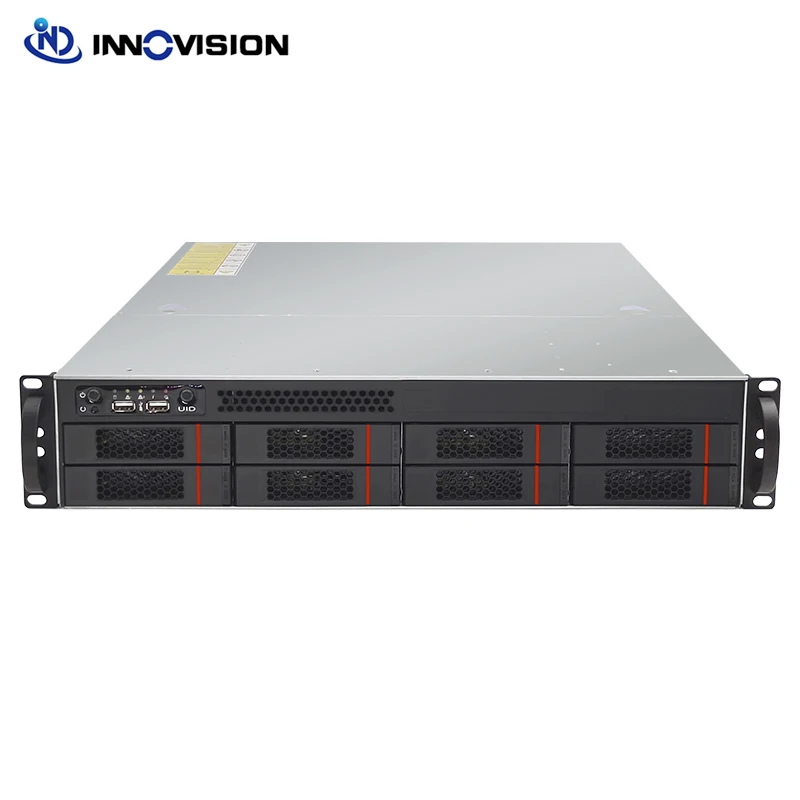 New 8 Bays Hotswap Rack Server Chassis With 4x NVME SFF8611 and 2x SFF8643 Interface 12Gbp/s Backplane Option USB2.0 or USB3.0