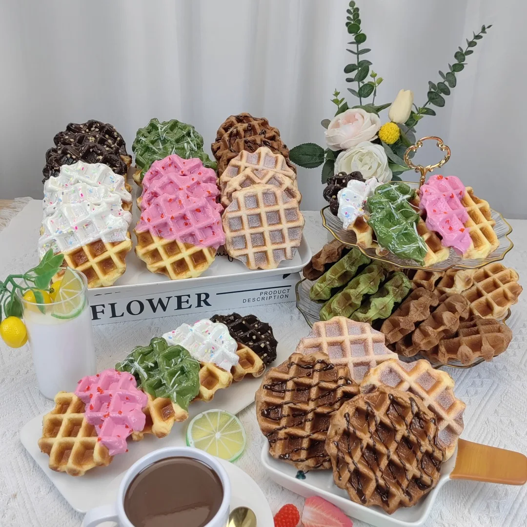 Gofre Artificial, pastel falso, postre, decoración para fiesta de boda, decoración de pasteles, fotografía, modelo de pastel de simulación profesional