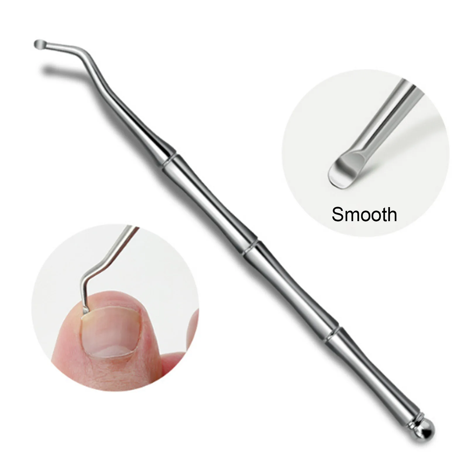 Kit de Ferramentas Ingrown Aço Inoxidável Unha, Tesoura, Clipper, Levantador, Unha, Prego Grosso, 2Pcs