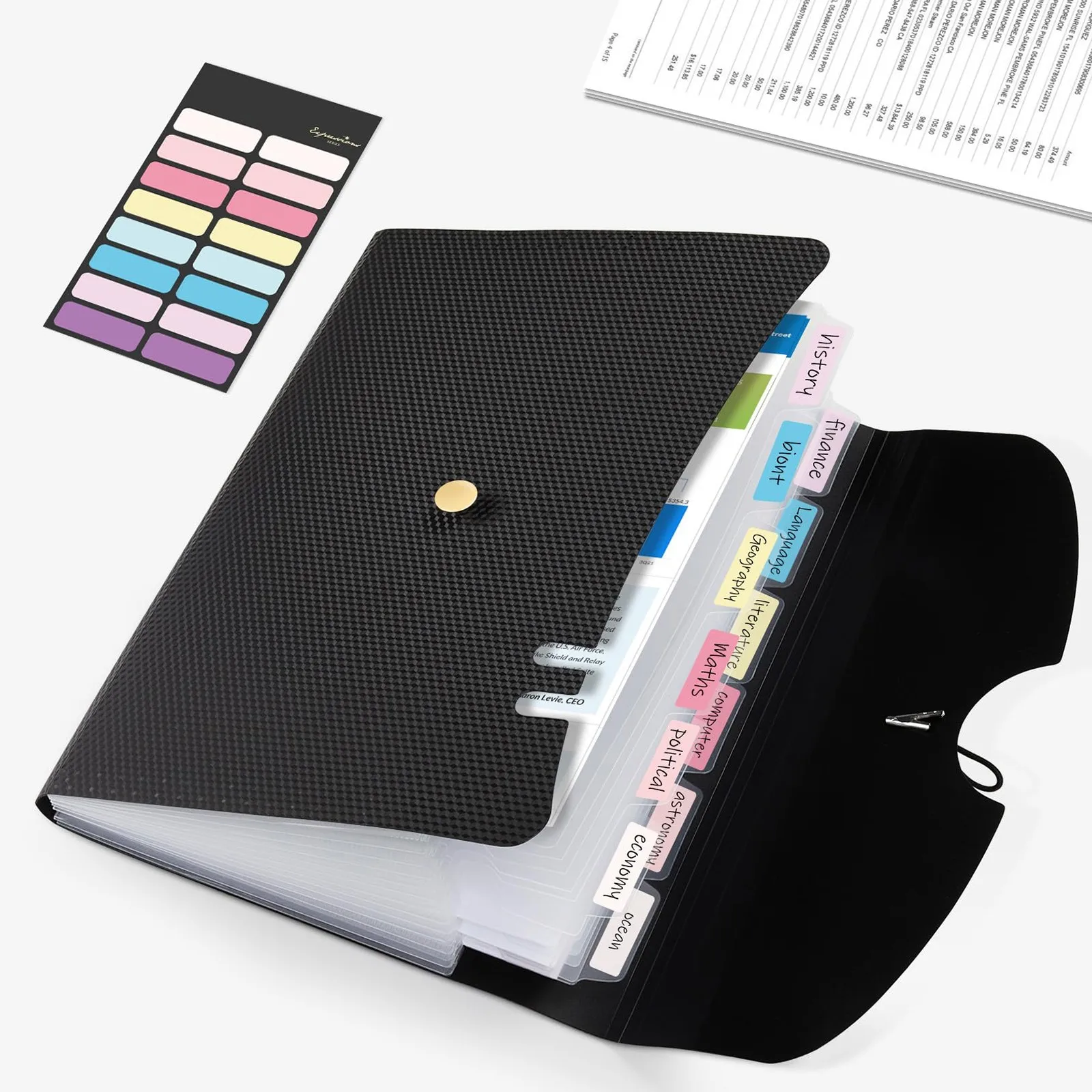

Multifunctional Handheld Accordion Document Bag Student Test Paper Storage Bag Office School Accessories