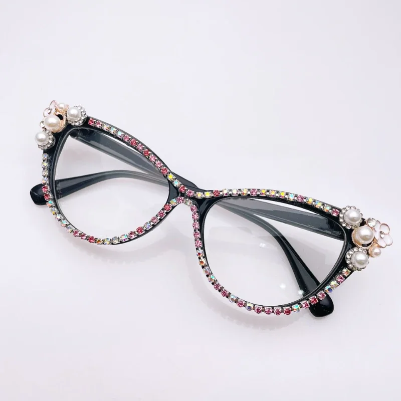 

2023 New Diamond Sunglasses Ladies Brand Designer Party Ladies Glasses Rhinestone Season Pearl Eyewear Lunette De Soleil Femme