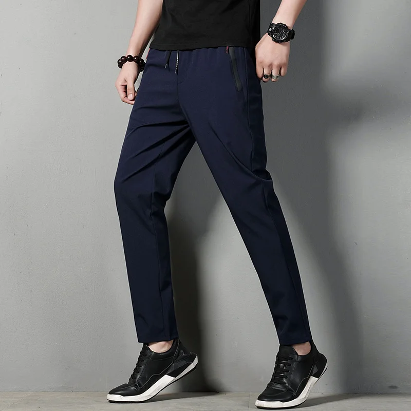 

2023 New Men's Casual Pants Four Seasons High Quality Business Trousers Solid Color Slim Comfortable Straight Pant Size 38