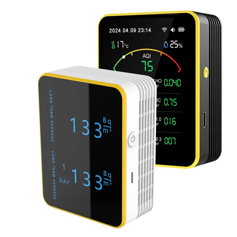 

A02F-Tuya Wifi 15In1 Air Quality Detector Household Portable PM0.3 PM1.0 PM2.5 PM10 CO CO2 TVOC HCHO Tester