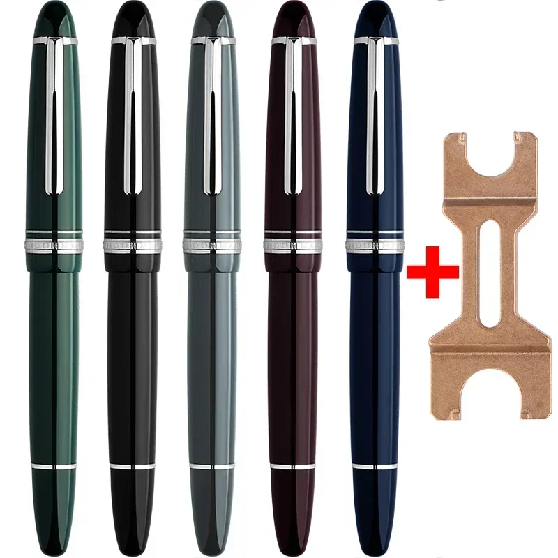 

Перьевая ручка Majohn P136 и латунный гаечный ключ, металлический медный поршень, наконечники 0,4EF/0,5F, для взрослых студентов, канцелярские принадлежности, подарки, ручка для школы