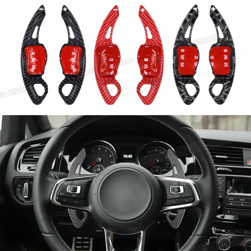 Car Steering Wheel Shift Paddle Shifter Extended Trim For Volkswagen VW Golf 6 Touareg POLO Scirocco Passat Jetta Beetle Sharan