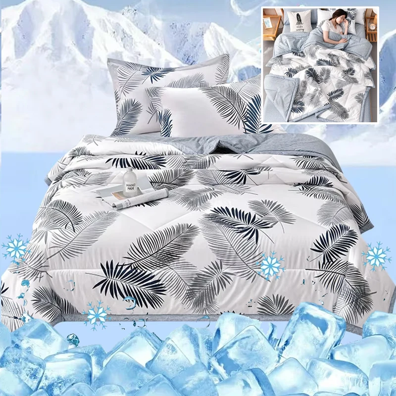 

Skin Friendly Summer Quilt Lightweight Cooling Washable Comfortable Blanket for 100/150/180/200cm Single Double Queen Size