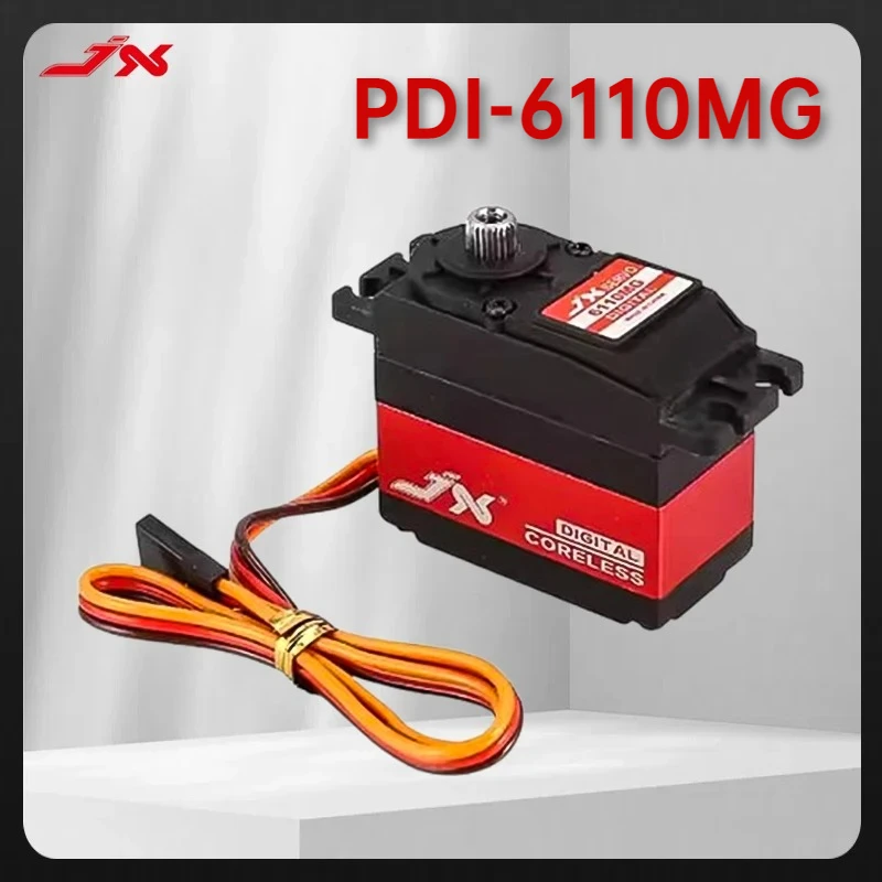 

JX Servo PDI-6110MG Digital Coreless Servo - 11KG@4.8V 13KG@6V 0.105sec/60°, 55g Metal Gear JR Connector 300Hz RC Parts