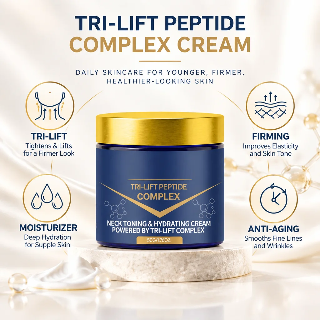 Tri‑Lift Peptide Firming Moisturizing Neck Cream Hydrating Smoothing Dull Skin Fine Lines Tighten Neck Contour Daily Neck Makeup