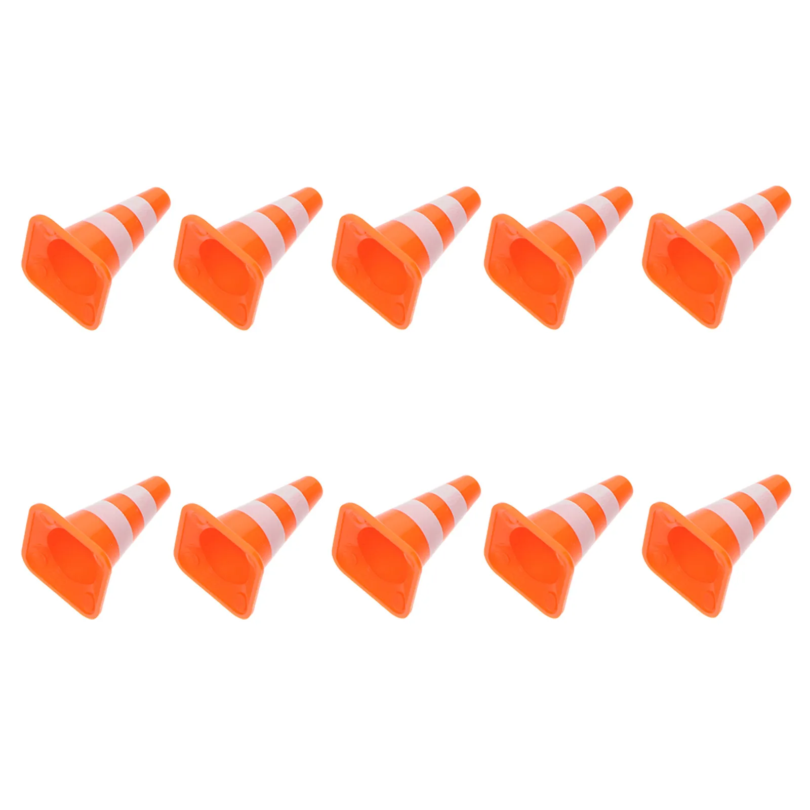 

10Pcs Plastic Road Cones for Kids Educational Traffic Play Set Mini Roadblocks Simulation Road Cones Teaching Aids for DIY