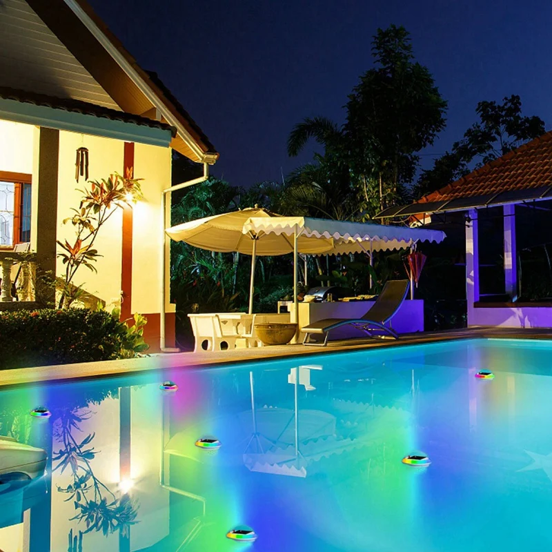 Pool Chlorine Floater, Chlorine Tablet Floater With Colorful Solar Lights, Floating Chlorine Dispenser For Spa, Pool