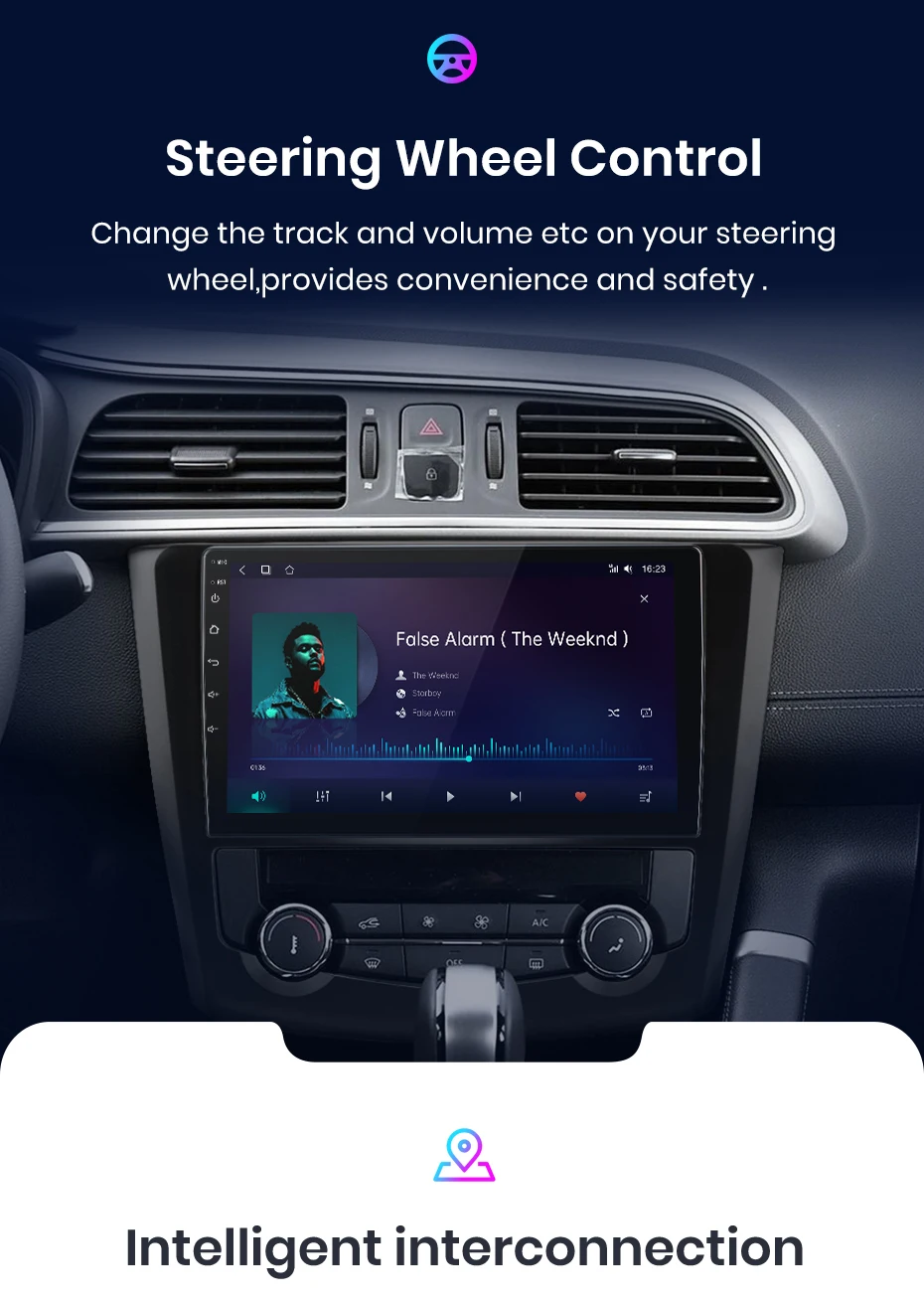 Junsun Wireless Carplay Android Auto Autoradio für Renault Kadjar 2015-2019 GPS Multimedia 2 Din – Detail 14