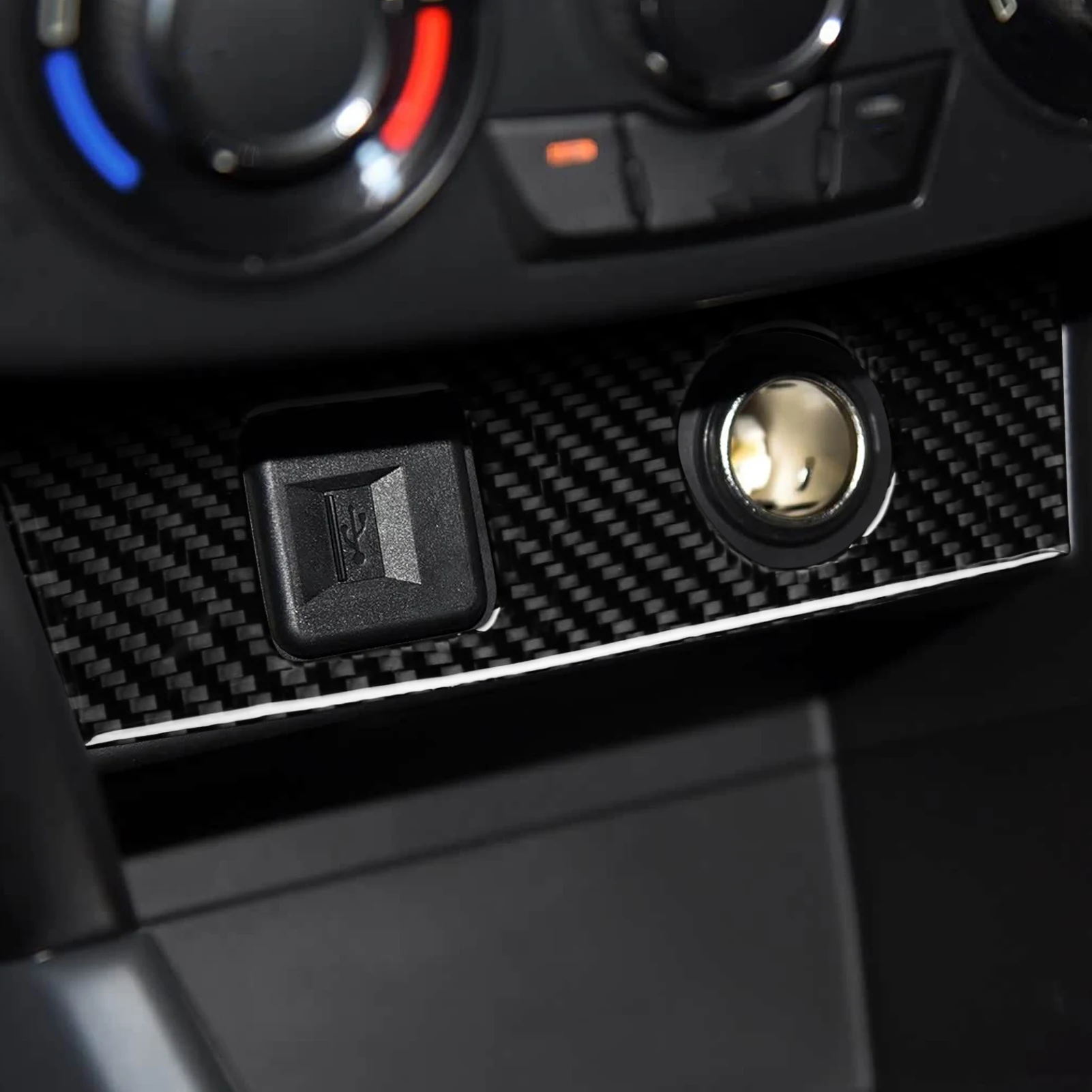 For Suzuki Vitara/Escudo LY 2015-2018 Carbon Fiber Center Cigarette Lighter Panel Car Accessories Interior Decorative Stickers