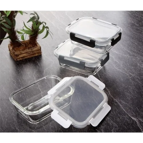 Tohana Kılıtlı Glass Storage Container 600 ml