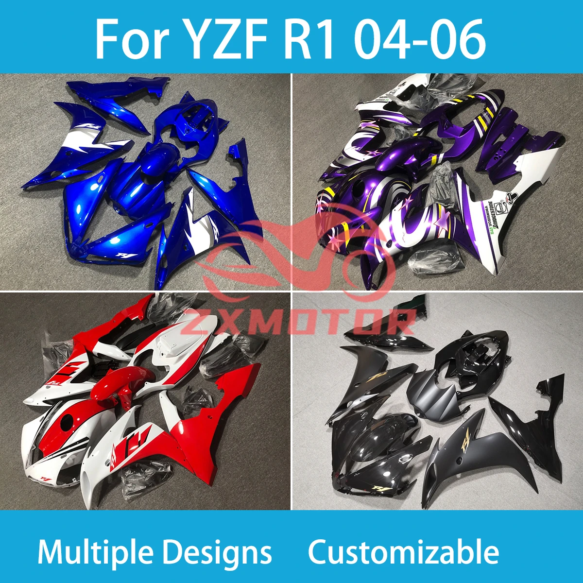 

Обтекатели YZF R1 04 05 06 ZXMT для YAMAHA R1 2004 2005 2006, Бесплатная Настройка, комплект обтекателей для мотоциклов