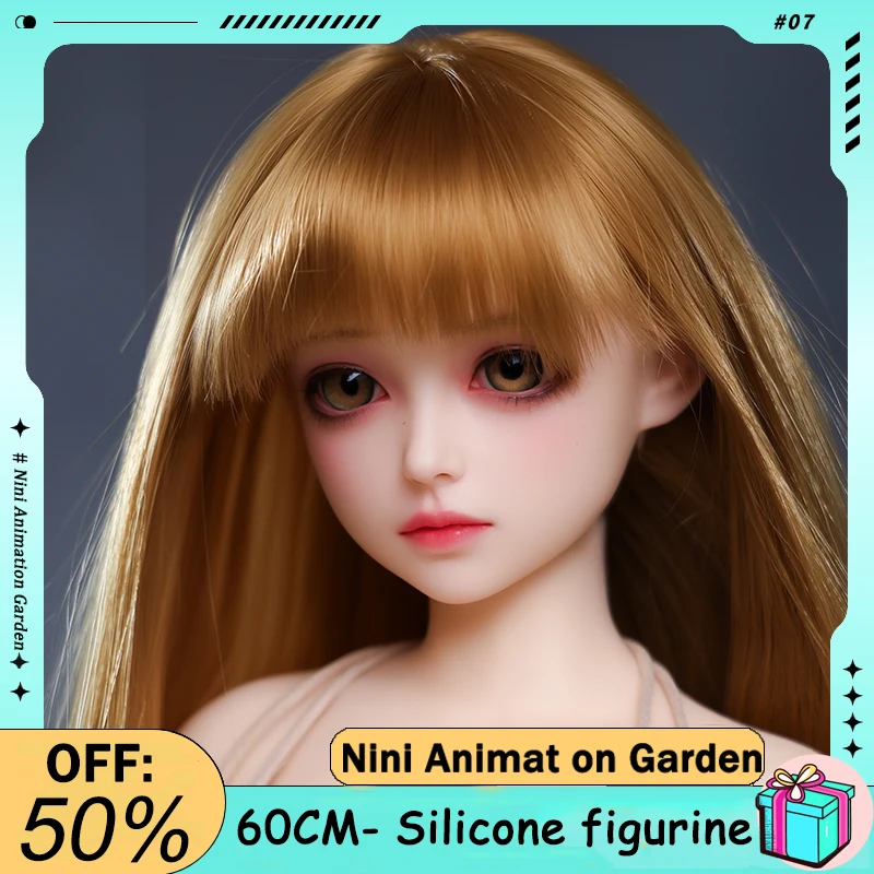 

60CM well behaved girl style 1/3 proportion BJD doll, high-quality platinum silicone material, men's figurine with movable body