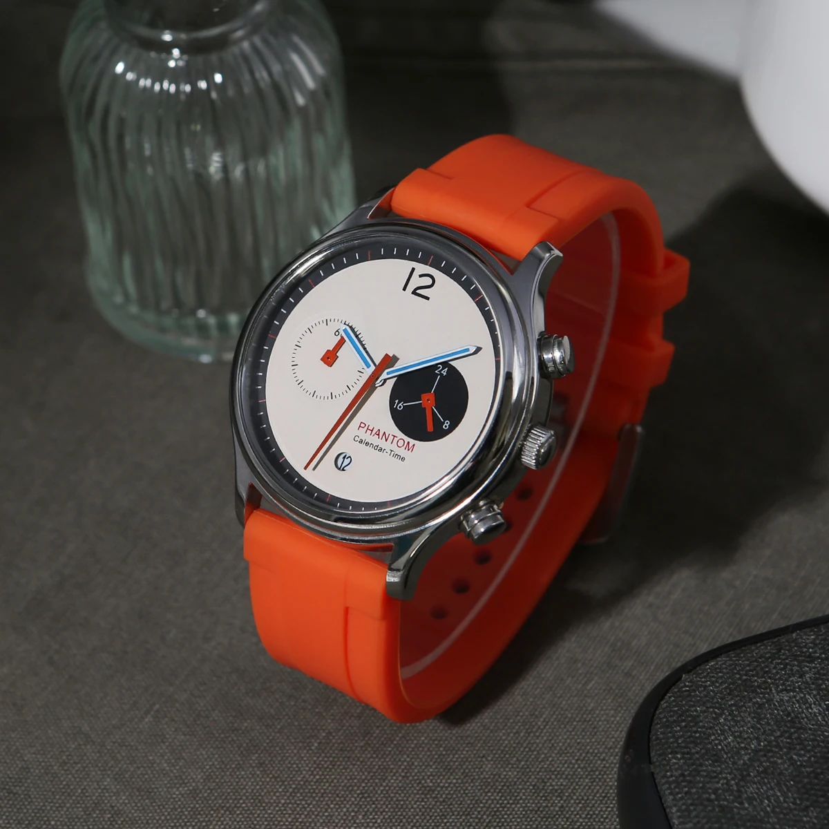 Quartz Watch 42mm Men's Watches  Waterproof Retro Quartz Chronograph Tribute Watch
