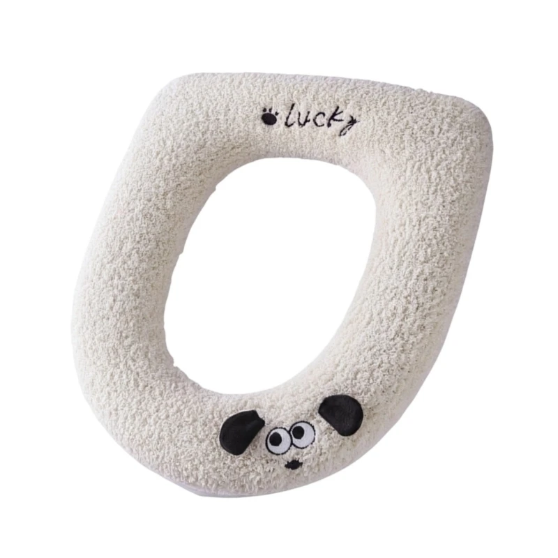 Hygienic Fiber Toilet Protector With Easy Gripping Handle Machine Washable Design For Most Toilet Winter Bathroom