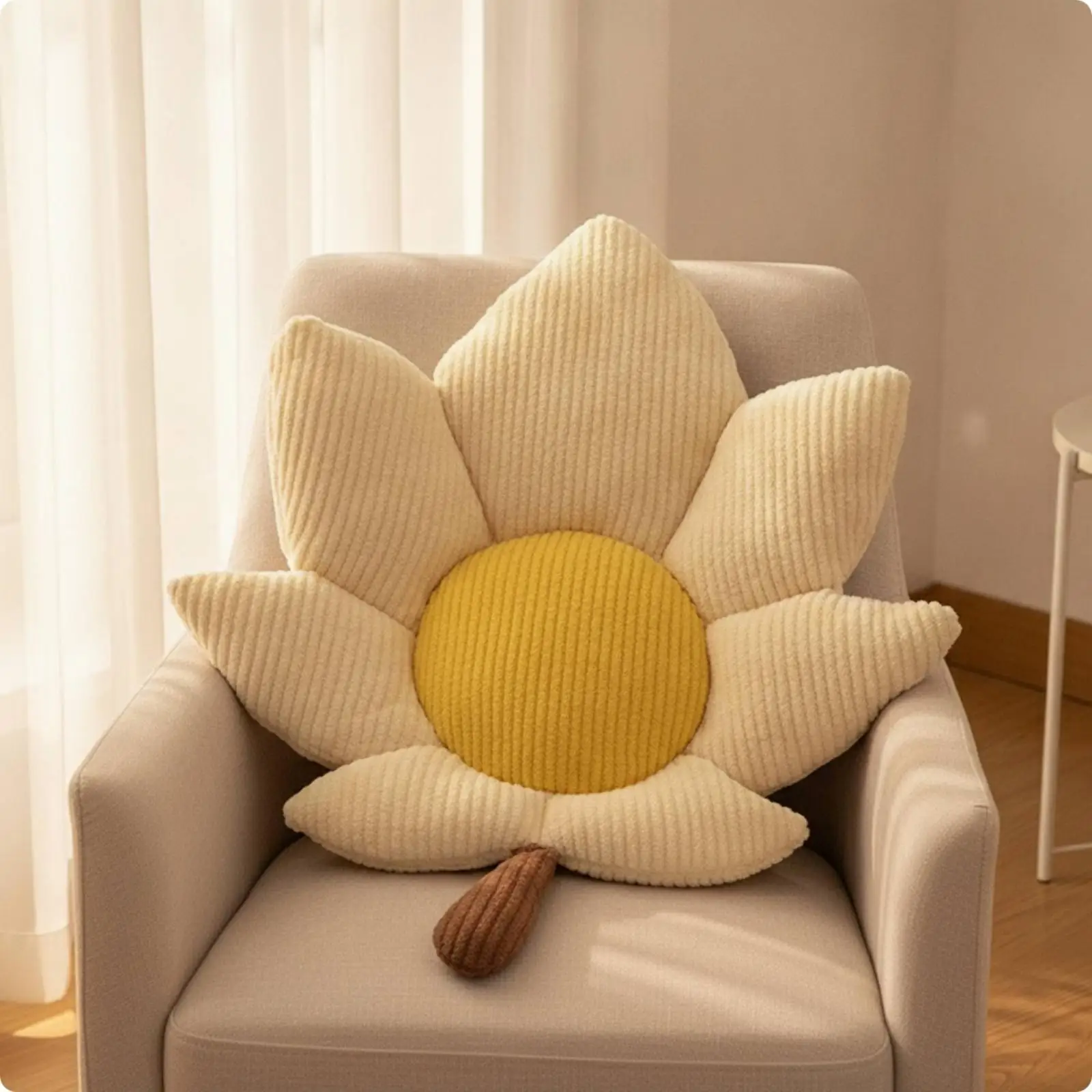 Maple Leaf Cushion Cotton Fleece PP Cotton Thick Sitting Cushion Nature Inspired Decorative Pillow for Sofa and Bed