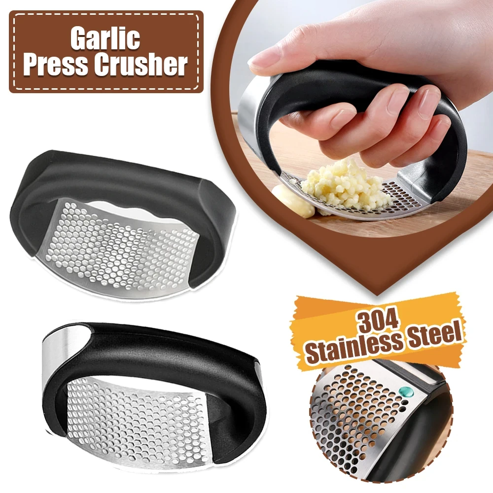 

Stainless Steel Garlic Press Crusher Manual Garlic Mincer Chopping Garlic Tool Fruit Vegetable Tools Gadget Kitchen Accessories