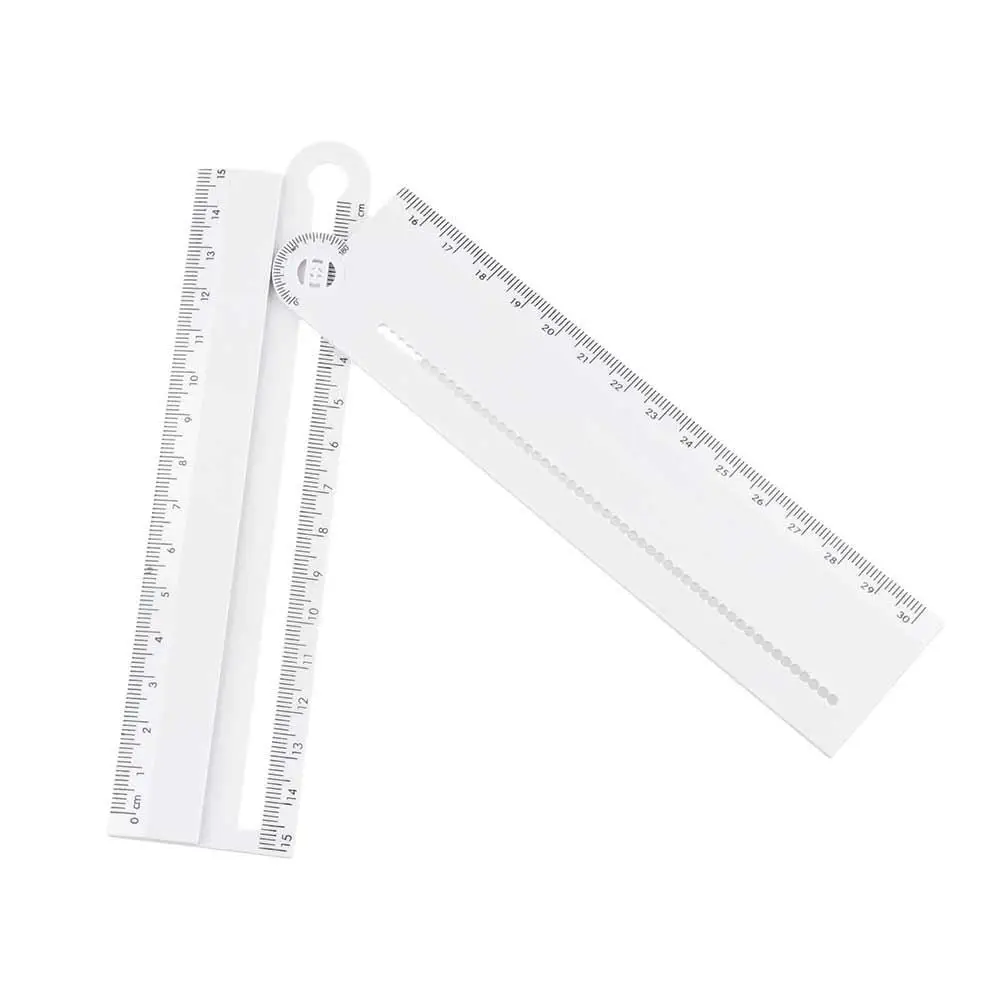 Plastic Stationery Supplies Angle Rectangle Ruler Protractor Drawing Tool Compass parallel Ruler
