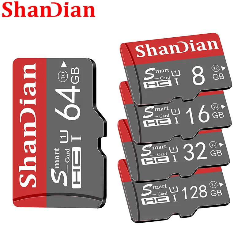 

SHANDIAN Original Smart SD Card 64GB Class 10 Memory Card Smart SD 16GB 32GB TF Card Smart for Smartphone Tablet PC