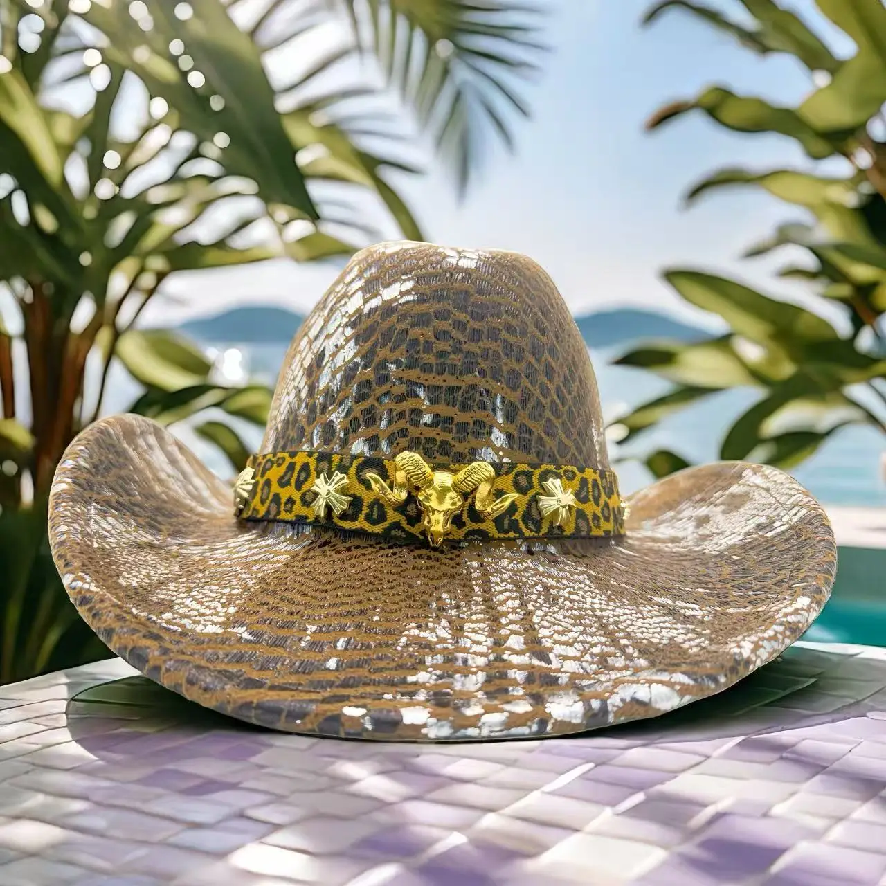 HongLuan Glitterkostuumhoed Volwassene & Cowboyhoeden Strass voor dames, Cowboy Cosplay Vrouwelijke accessoires & Cowgirl Cap