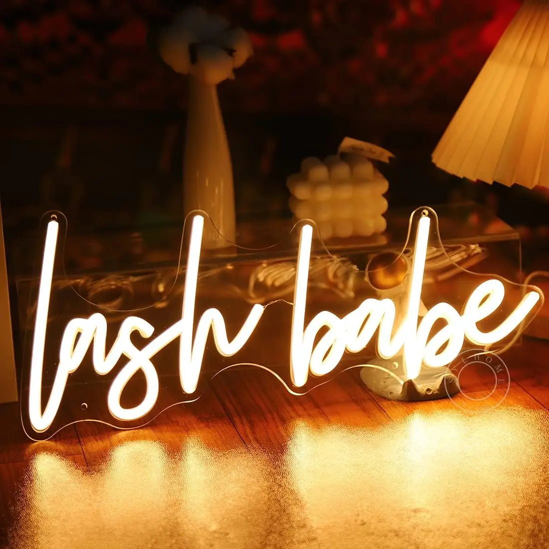 

Lash Babe Neon Light Sign LED Dimmable for Lashes Beauty Salon Gorgeous Lady Girls Bedroom Eyelash Party Birthday Wall Decor USB